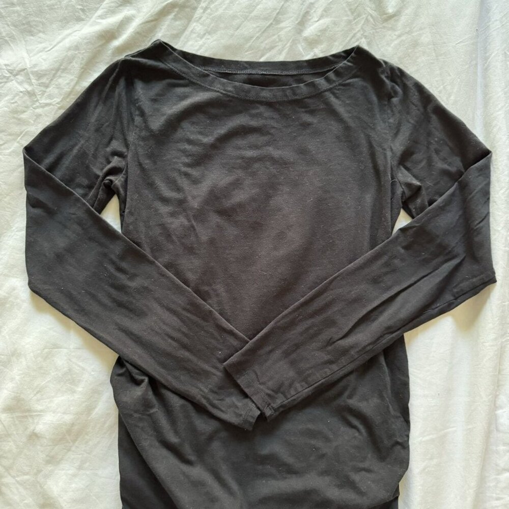 Isabel Maternity Black Long Sleeved Tee (XS)